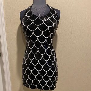 Love Reign Sequin Halter dress